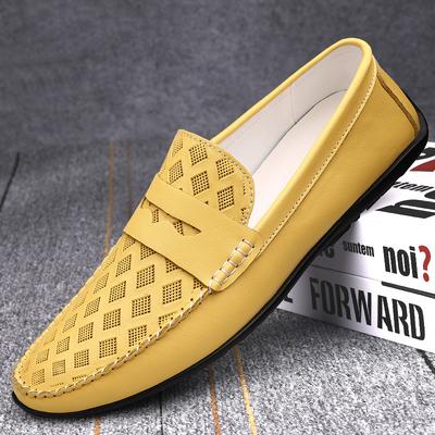 Mocassini da Uomo Vintage Vera Pelle Slip-on Piatte Scarpe Comode da Guida Mocassini da Esterno Calzature da Camminata Business