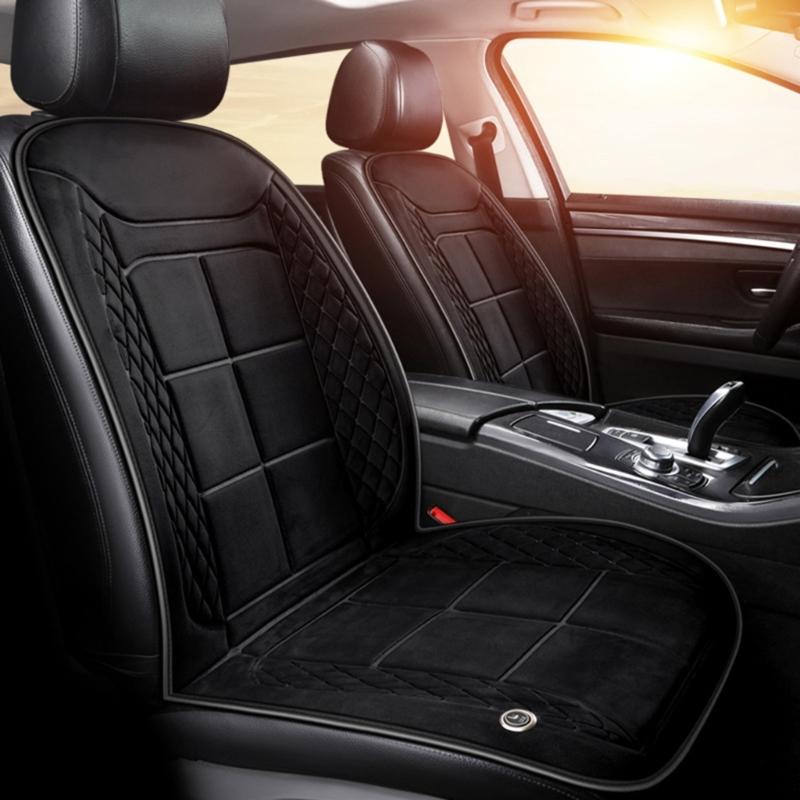 Funda de Asiento de Coche Calefactable de Invierno Cojín de Asiento de Coche de Calentamiento Rápido Con Múltiples Ajustes de Temperatura Para Comodidad al Conducir