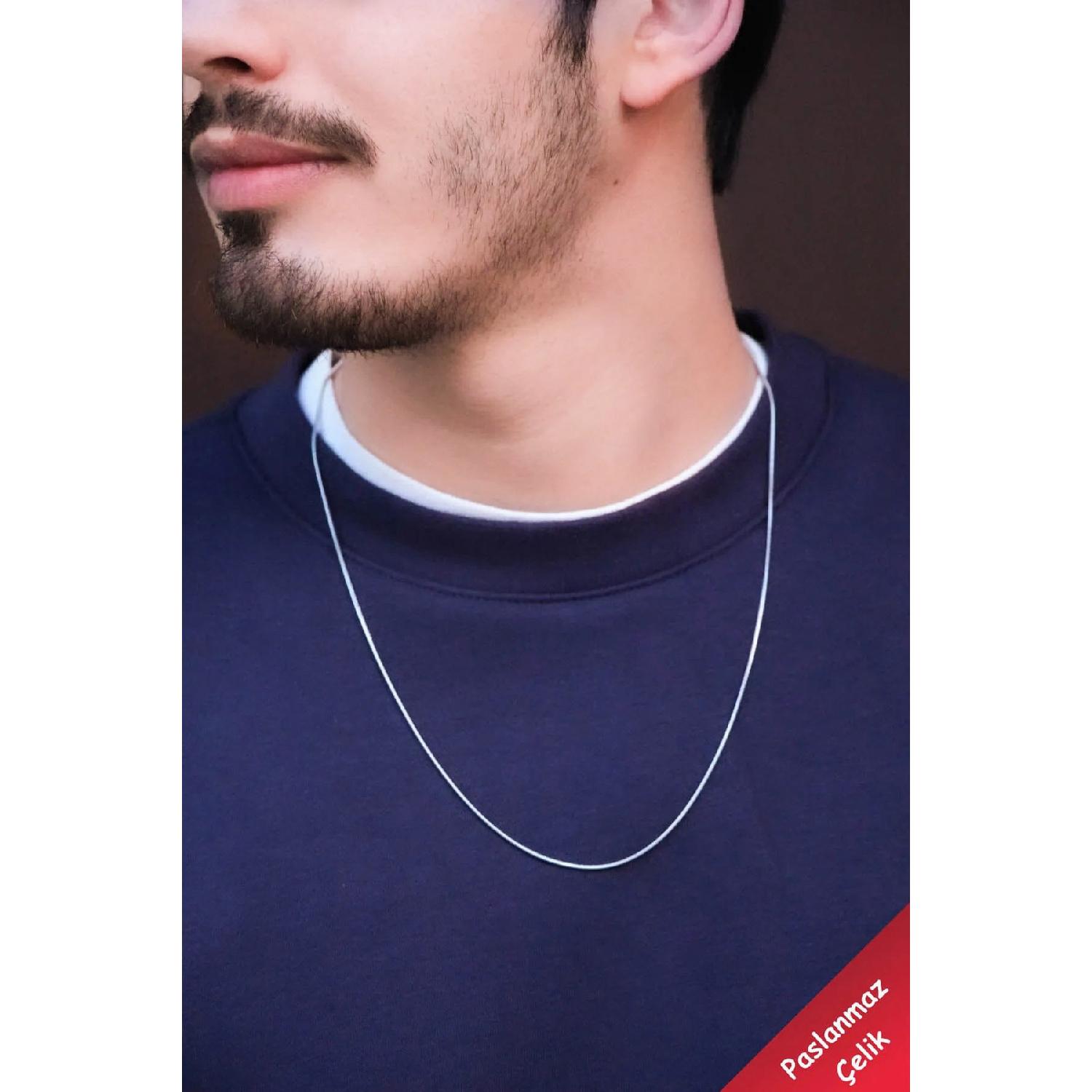 

Серебряное итальянское колье-цепочка из нержавеющей стали 60см