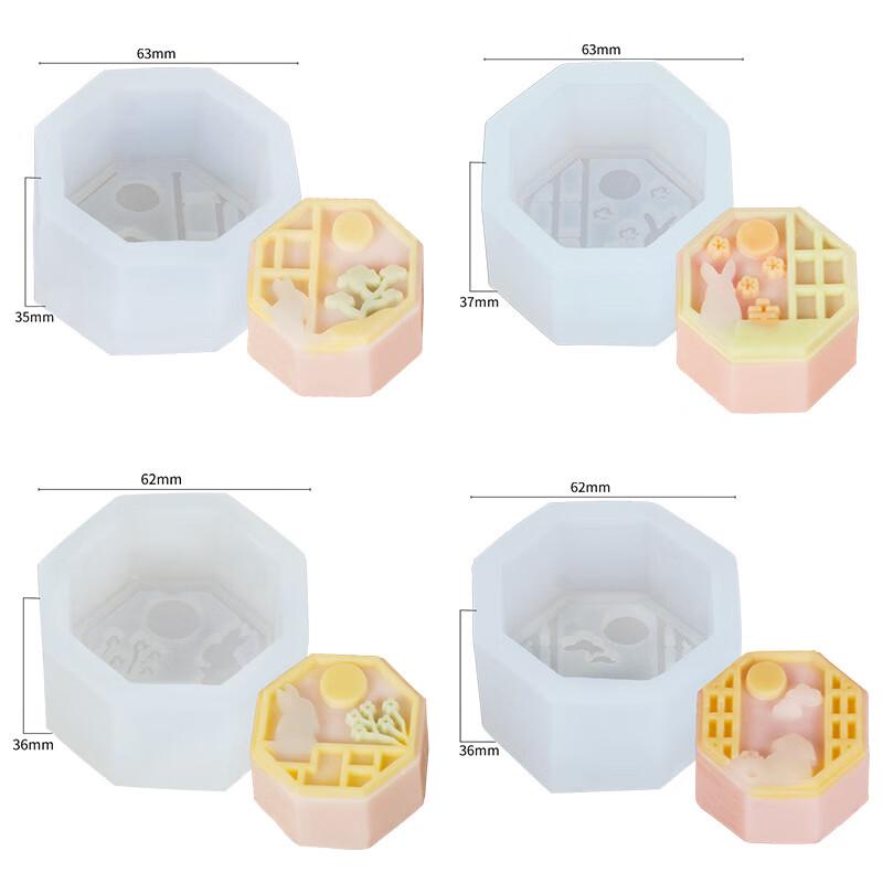 Mid-Autumn Festival Moon Rabbit Mooncake Silicone Mold Set