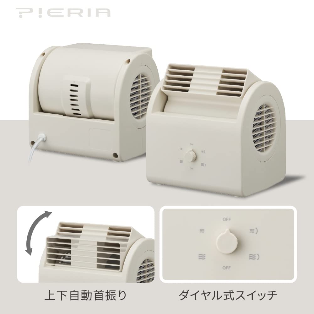 Doshisha Desk Fan with Automatic Swing High 2 Airflow White Function, Airflow, Levels,