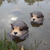 Simulation Resin Floating Otter Water Decoration Cute Animal Statue Swimming Pool Terrace Accessories Pond Garden Decoration