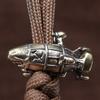 Air Force Kirov Airship Brass Bead DIY EDC Woven Paracord Lanyard Key Chain Pendant Outdoor Umbrella Rope Hanging Accessories.