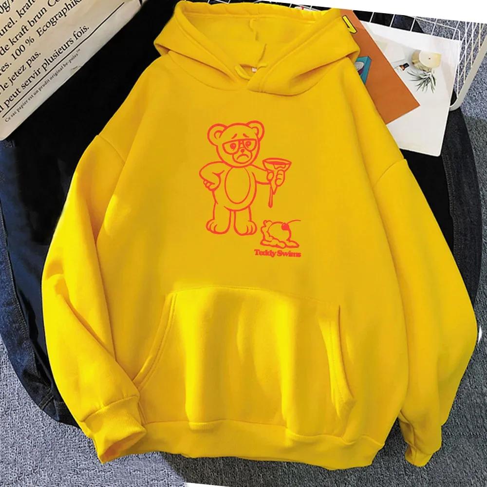 

Winter Hooded Pullovers Teddy-Swims Cartoon Bear Hoodies When Did Your Heart Let Me Go Letter Printing Sweatshirts Sudaderas Men 3XL