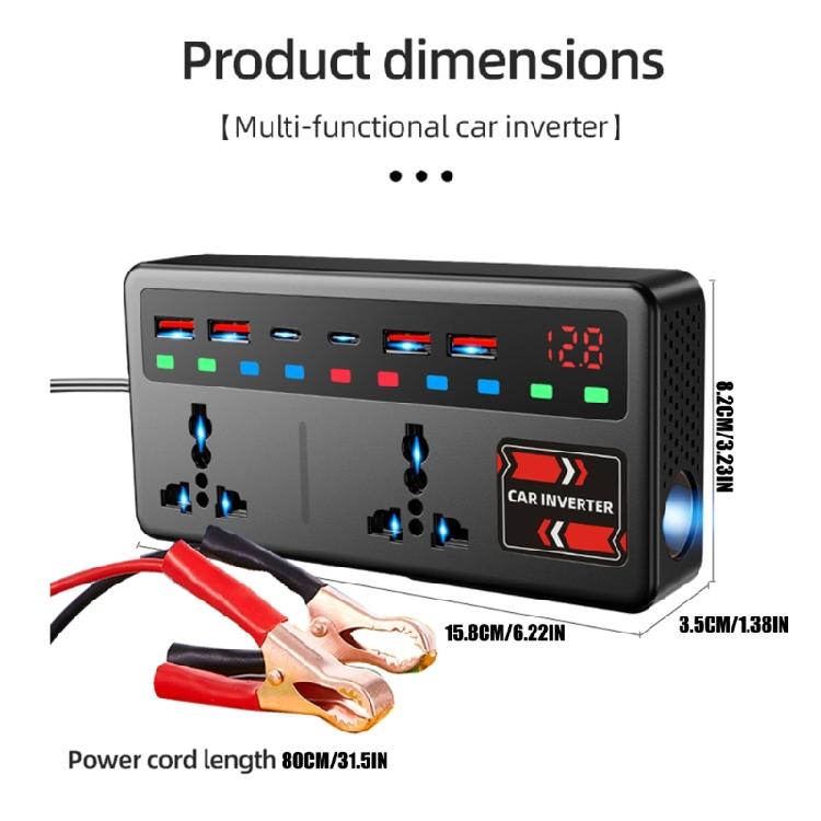 Easy Install Car Power Inverter With Overload Protection For Reliable Energy Supply Laptop Refrigerator Appliances Use