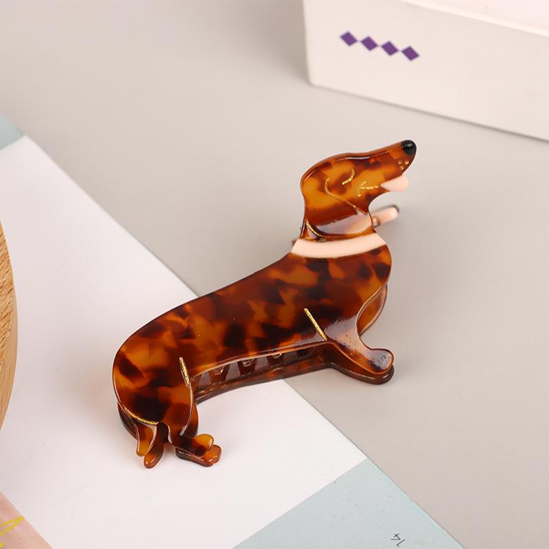 1Pcs Cute Cartoon Dog Hair Clips Acrylic Hair Clips For Women Girls Pins Hair Accessories Hair Grips Acetate Headwear Party Gift