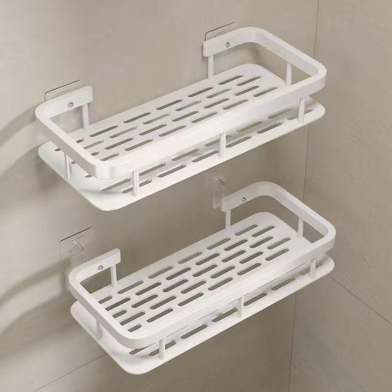 Aluminum No-Drill Corner Bathroom Shelf
