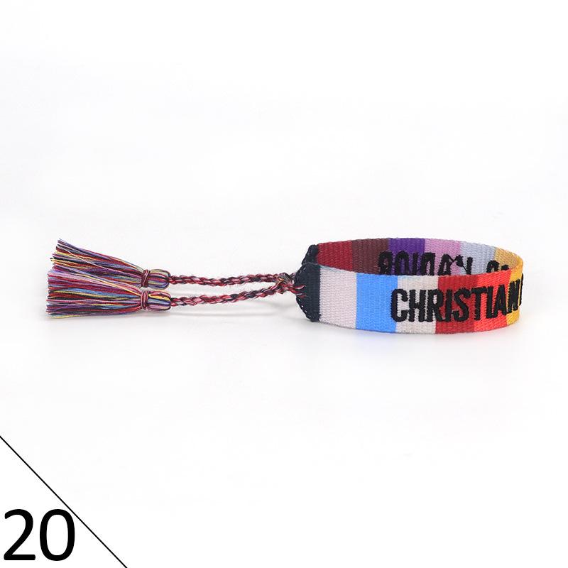 Handmade Embroidered Friendship Bracelet with Tassels for Women