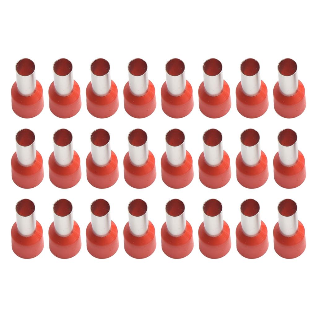 1000 Pieces Wire End Ferrules 10 Mm2 X 12 Mm Length Red Wire End Sleeves VE10-12 Tubular Pre-insulated Terminals Cable Parts