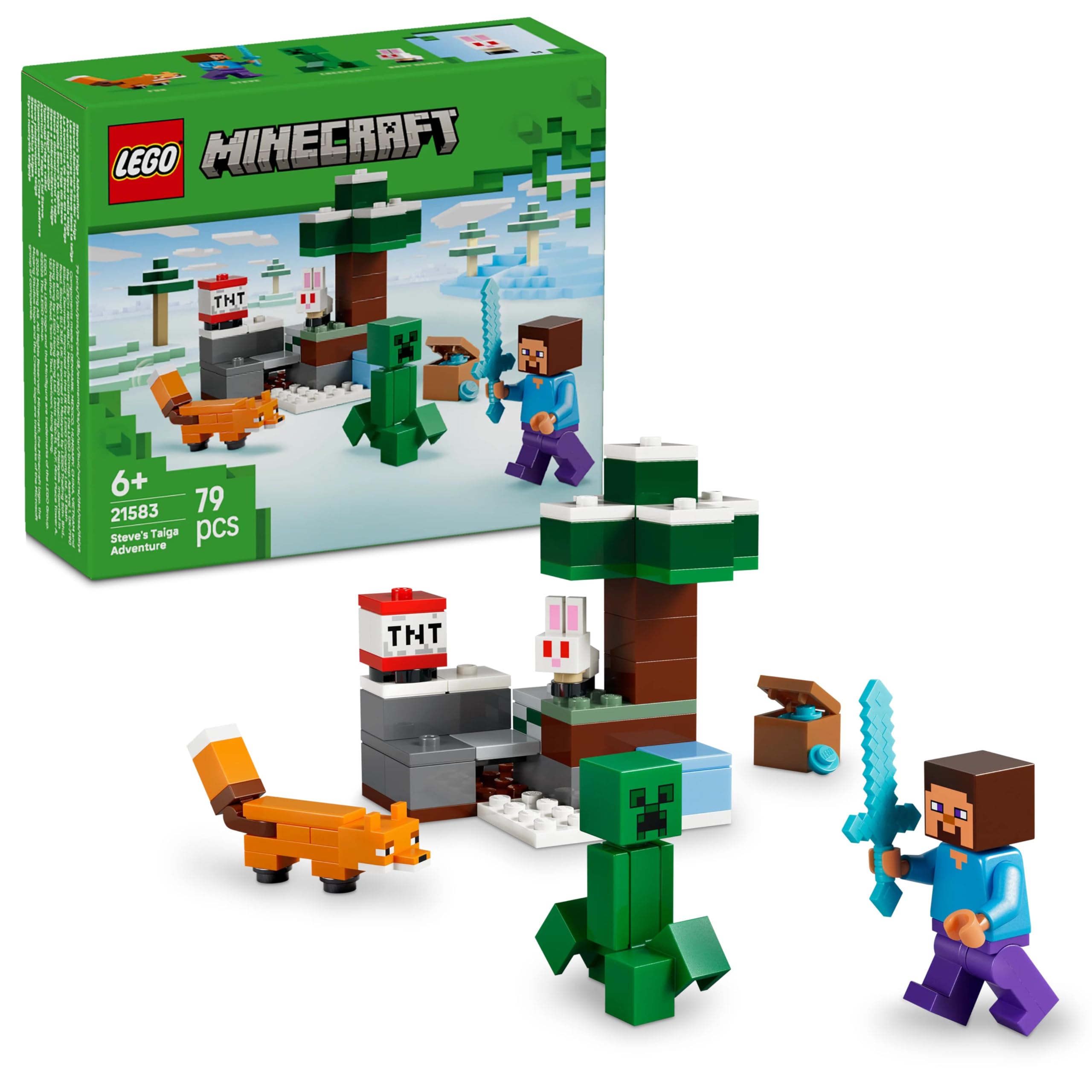 LEGO Minecraft Steve s Tiger Adventure Building Blocks Toy Playset Educational Gift for Boys and Girls Ages 6-9 Pretend Play Housekeeping