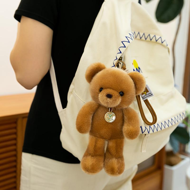 Adorable Teddy Bear & Bunny Plush Keychain for Kids – Perfect Schoolbag Charm & Gift for Girls