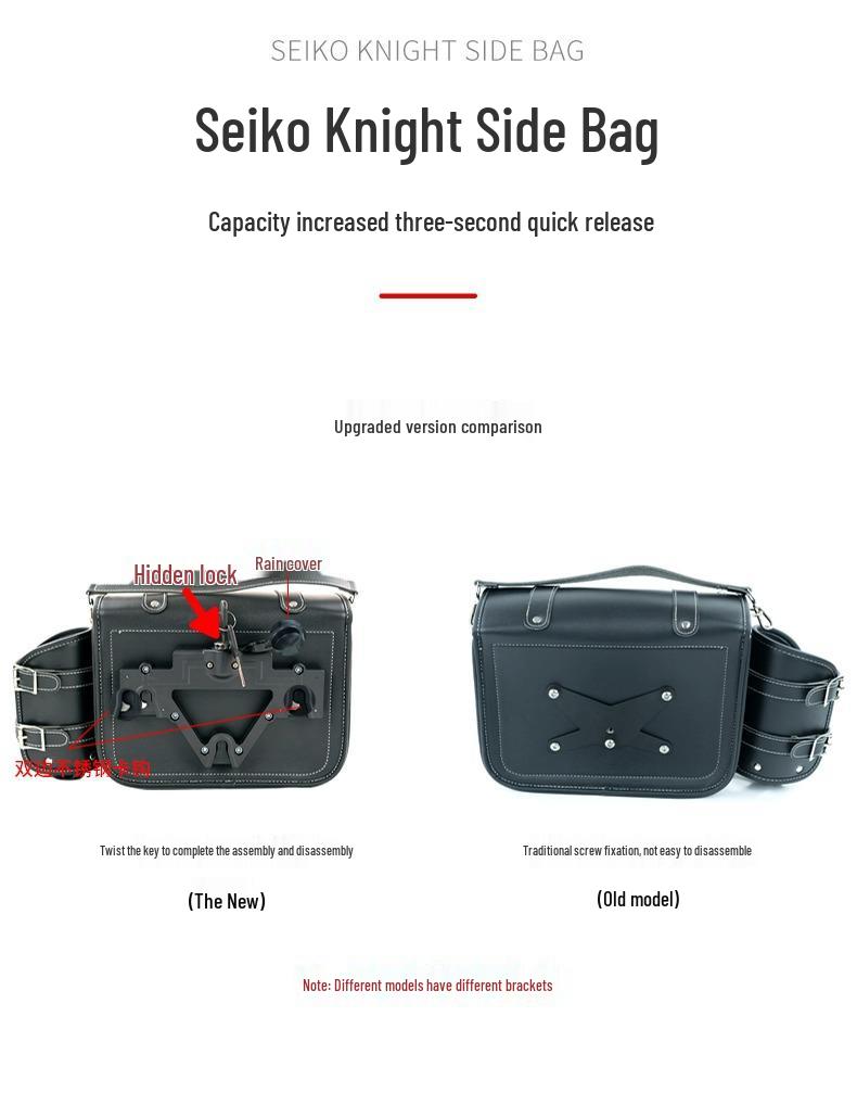 Qidian KD150C Retro Side Bag Canvas with Protective Bar, Backrest, and Footrest Modification