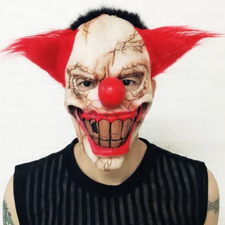 Various Clown Mask Halloween Scary Evil Clown Head Cover Costume Party Movie Cosplay Joker Mask Creepy Devil Smiling Clown Masks
