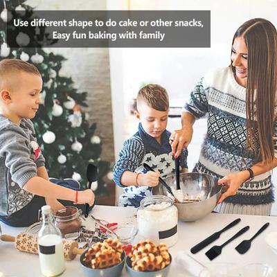 5/6pcs Silicone Spatula for Baking Cake Cream, Heat-resistant Food Grade Cooking Set, Baking and Mixing Kitchen Utensils
