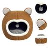 Cat Bed for Indoor Cats Sleeping with Hanging Toy Breathable Hideaway House Semi