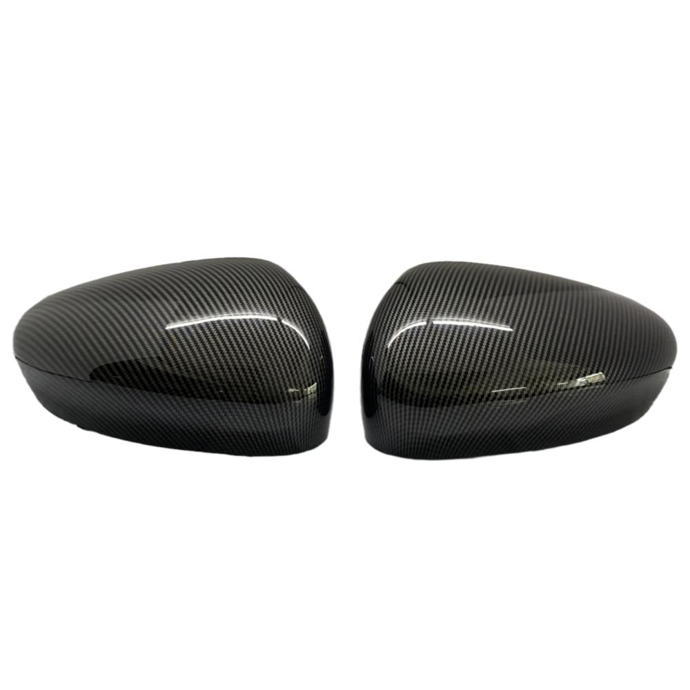 Car Decoration Door Mirror shell For Ford Escape -2024 Glossy Black Carbon Fiber Car Rearview Accessories Upgrade