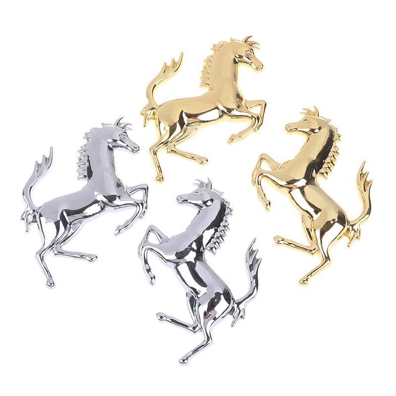 3D Metall Laufendes Pferd Emblem Aufkleber Auto Personalisierter Aufkleber Decal Auto Fenster Karosserie Seite Heck Stoßstange Abzeichen Aufkleber Dekoration
