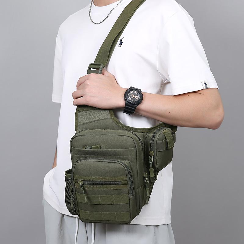 Borsa a tracolla da uomo Borsa a tracolla di grande capacità Borsa da petto sportiva multifunzionale per esterni