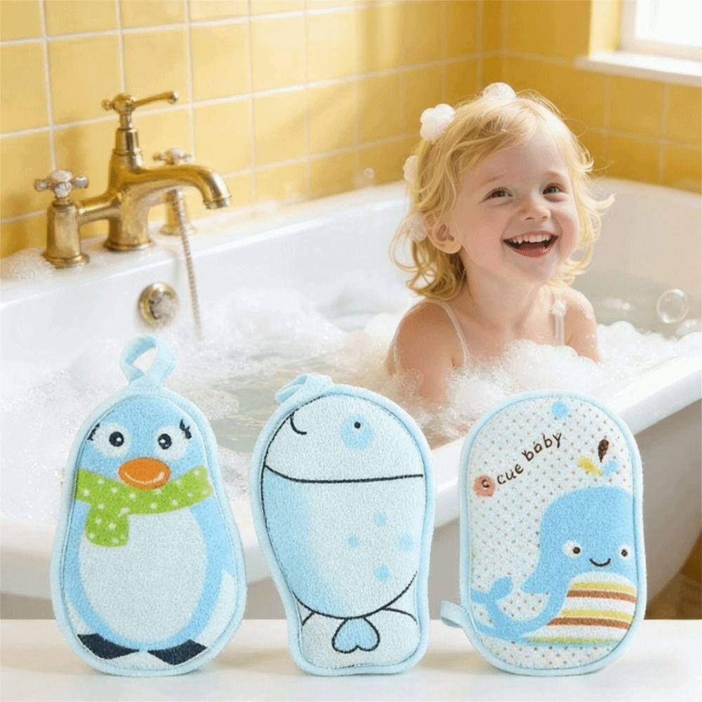 Hanging Design Baby Bath Sponge Soft Infant Wash Ball Infant Bath Cleaning Brush  Infant Bathing