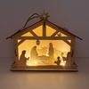 Artistic Wood Moon And Star Display Ornament With LED Light Perfectly For Personalizing Home Decoration