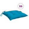 6 Piece Light Blue Pallet Cushions 50 x 50 x 7 cm Oxford Fabric