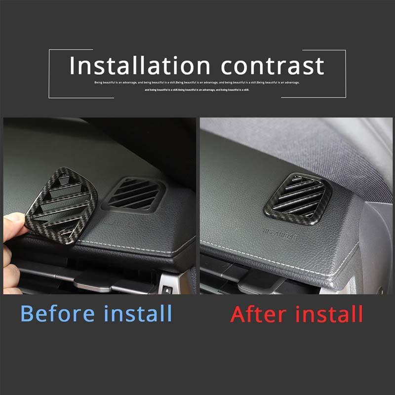 For Toyota Supra GR MK5 -22 ABS Carbon Fiber Style Dashboard Air Outlet Frame Sticker Car Interior Modification Accessories