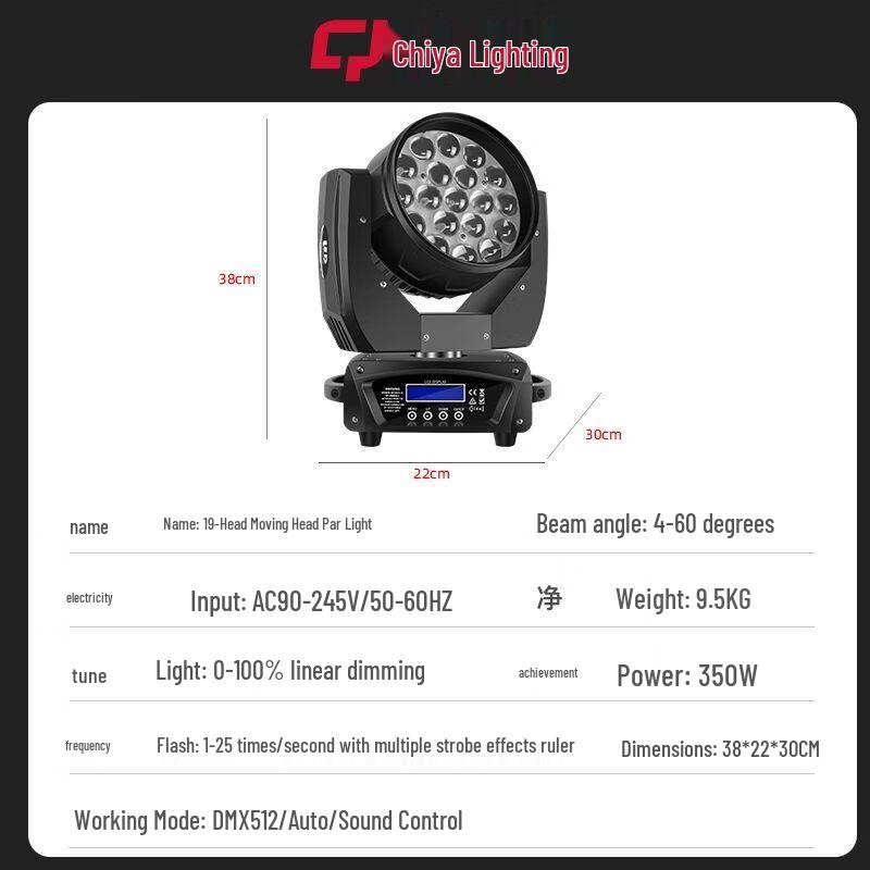 Chiya LED Moving Head & PAR Stage Light