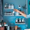 Eachjoy Magnetic Spice Rack, Laundry Storage, Refrigerator Side Rack x 2 Set (Black)