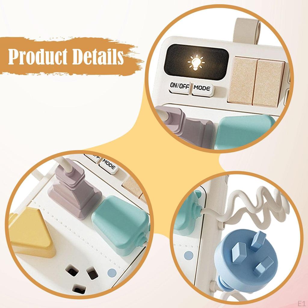 Sensory Plug Outlet Educational Gift Travel Portable Interactive Lightweight Power Strip Toy Kids
