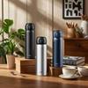 Deli 500ml 304 Stainless Steel Pop-Up Lid Thermos Mug