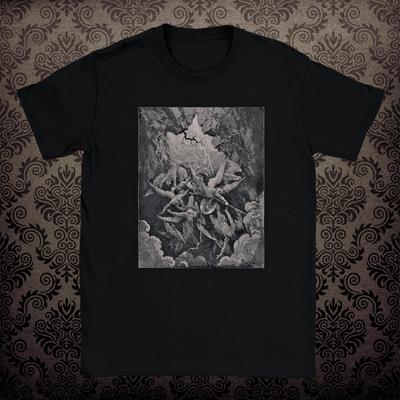 Gustave Dore T-shirt Mouth of Hell Unisex Short Sleeve High Quality Printed Cotton Street Fashion Dark Round Neck T-shirt Tops