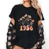 Flower Pattern  Pure Cotton Printed Unisexs and Womens Personalized Loose Short Sleeved New Fashionable Round Neck Tshirt