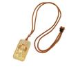 Gold Zodiac Horse Pendant - Auspicious Clouds Foal Unisex Square Accessory