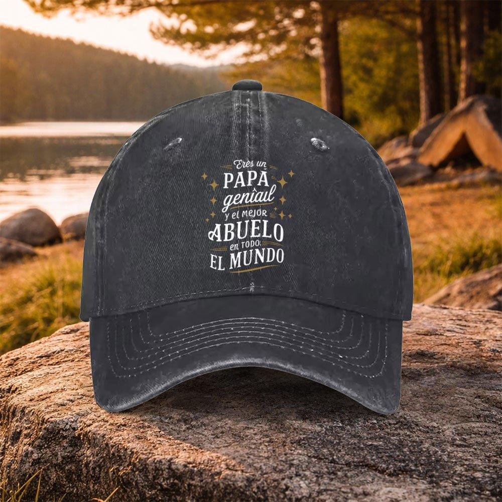 pc Casual Versatile Best Grandpa Letter Print Washed Baseball Cap Suitable for Golf Leisure Wear And Outdoor Activities Golf A