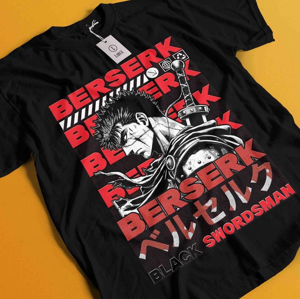 

Берсерк Футболка Гатс Футболка Гриффит Футболка Каска Футболка Воин Аниме Манга Фарнезе 4XL