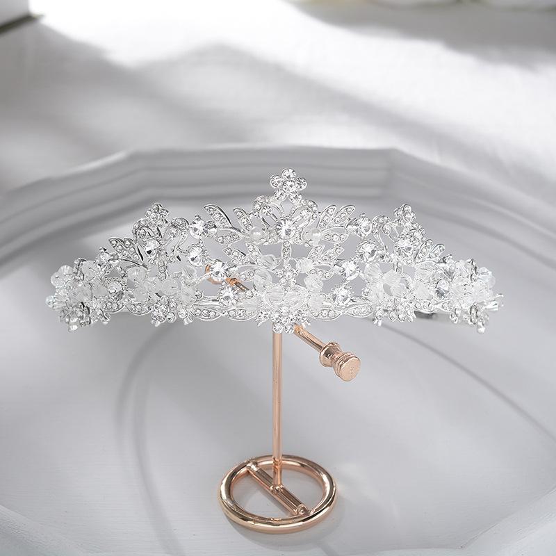 Multi-color optional Korean sparkling diamond pearl bridal tiara crown wedding princess hair accessories wedding accessories