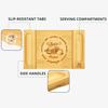 Chopping Board Bamboo Charcuterie Board Grooves Design Cheese Board Food Serving Tray for Home Kitchen