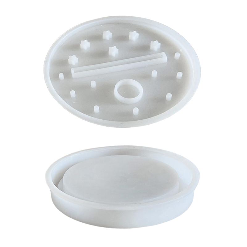 Round Silicone Mold For DIY LED Candle Holders Sturdy And Easy To Demold For Creative Homes Decors Projects