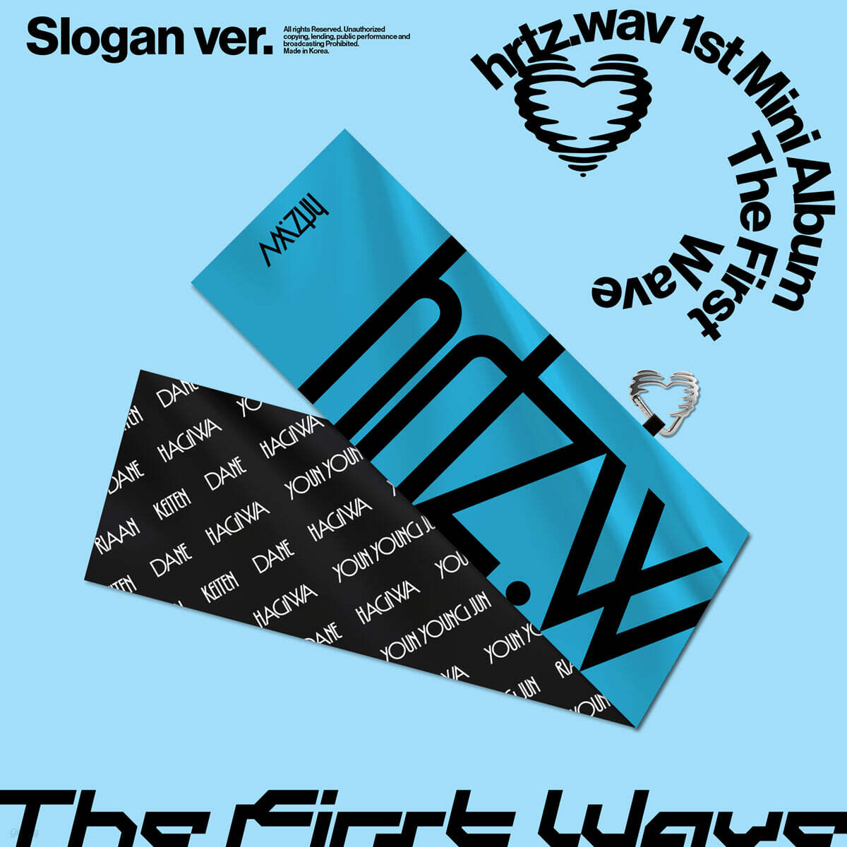 

hrtz.wav The First Wave Kpop Album CD Photocard Official Limited Slogan Version Slogan Version