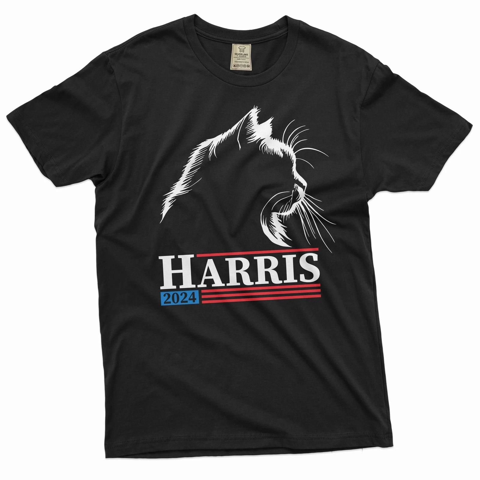 Kamala Harris cat Tshirt cat ladies for Harris tee Shirt US elections 2024 shirt XS