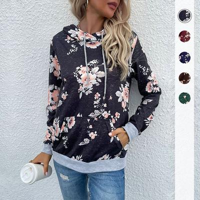 Europäische und amerikanische Mode Damenbekleidung Mittellang Freizeit Wind Langarm Kapuzenpullover Damen