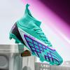 Zapatos de Fútbol para Hombre Talla Grande Zapatos de Fútbol para Niños Top Alto Clavo Largo Exterior Antideslizante Botas de Fútbol