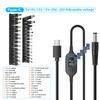 USB C To DC Power Cable 140W Type C To 5V 9V 12V 15V 20V 28V Adjustable Voltage Adapter Connector Cable for Laptop Routers