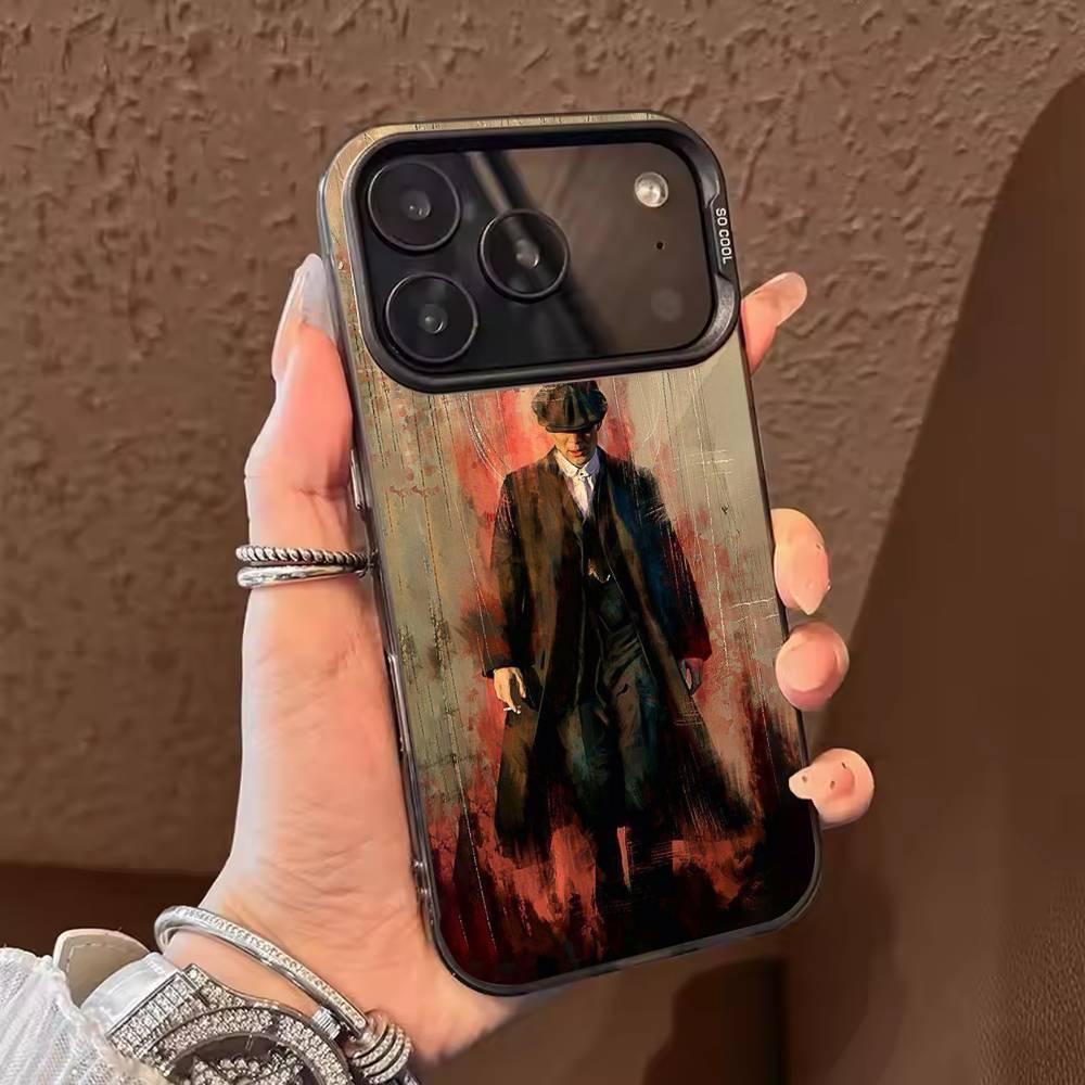 TV P-Peaky Blinders tommy shelby Phone Case For iPhone 17,16,15,14,13,12,11,Pro Max,Plus Candy Silver Cover iPhone15