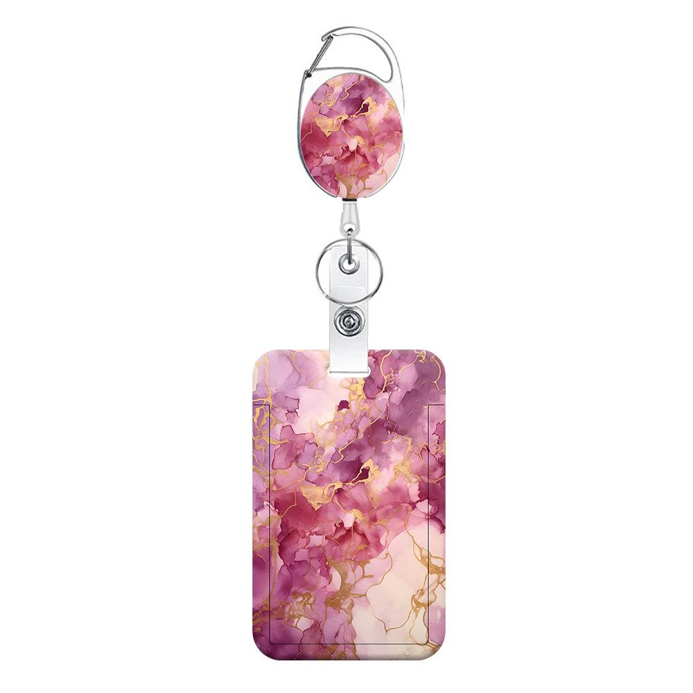 Retractable Oval Metal ID Badge Holder with Clip
