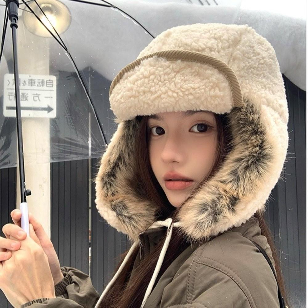 Ear Protection Bomber Hat Thickened Winter Cycling Hat Fashion Pilot Hat