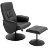 Relax Armchair with Footrest 360 degrees Swivel Relaxation Armchair with Reclining Backrest for TV
