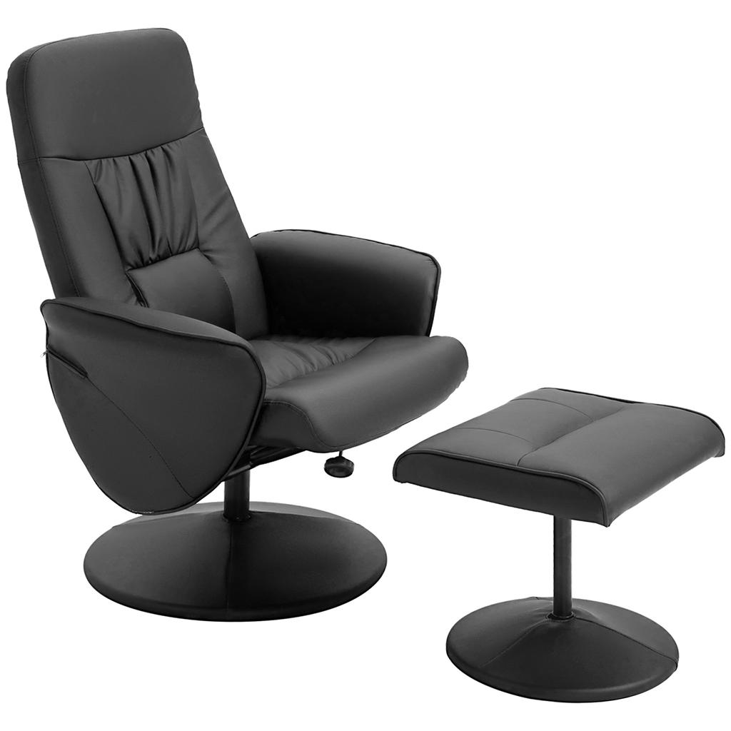 Relax Armchair with Footrest 360 degrees Swivel Relaxation Armchair with Reclining Backrest for TV
