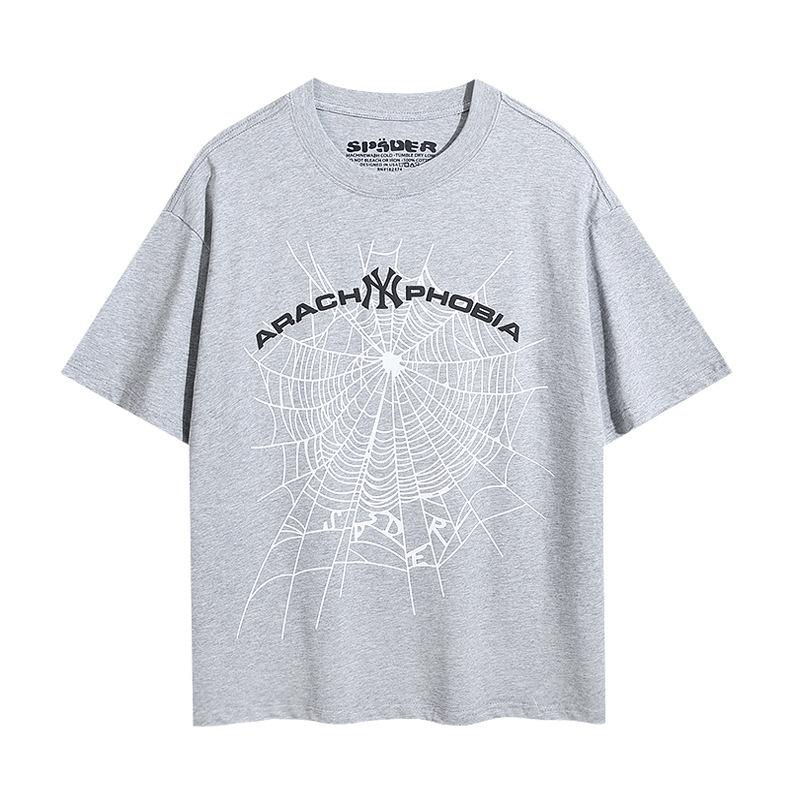Sp5der hip hop singer Young Thug same foam letter 555555 couple T-shirt Pink short sleeve tee