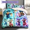 Juego de Ropa de Cama con Estampado de Dibujos Animados Colcha Funda de Colcha Funda de Almohada Decoración del Hogar Regalo de Cumpleaños (1 * funda nórdica + 2 * fundas de almohada, sin núcleo)